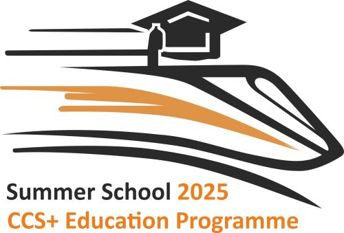 Logo of the Summer School 2025. Depicted is a train with a university hat on.